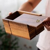 جا دستمال کاغذی چوبی با درب کشویی