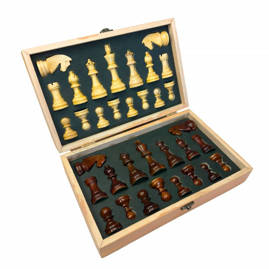 مهره شطرنج چوبی 34 عددی فدراسیونی – مدل فرانسوی
